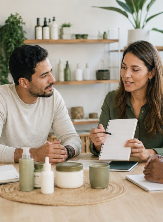 Grupo de distribuidores durante una formación sobre marketing multinivel